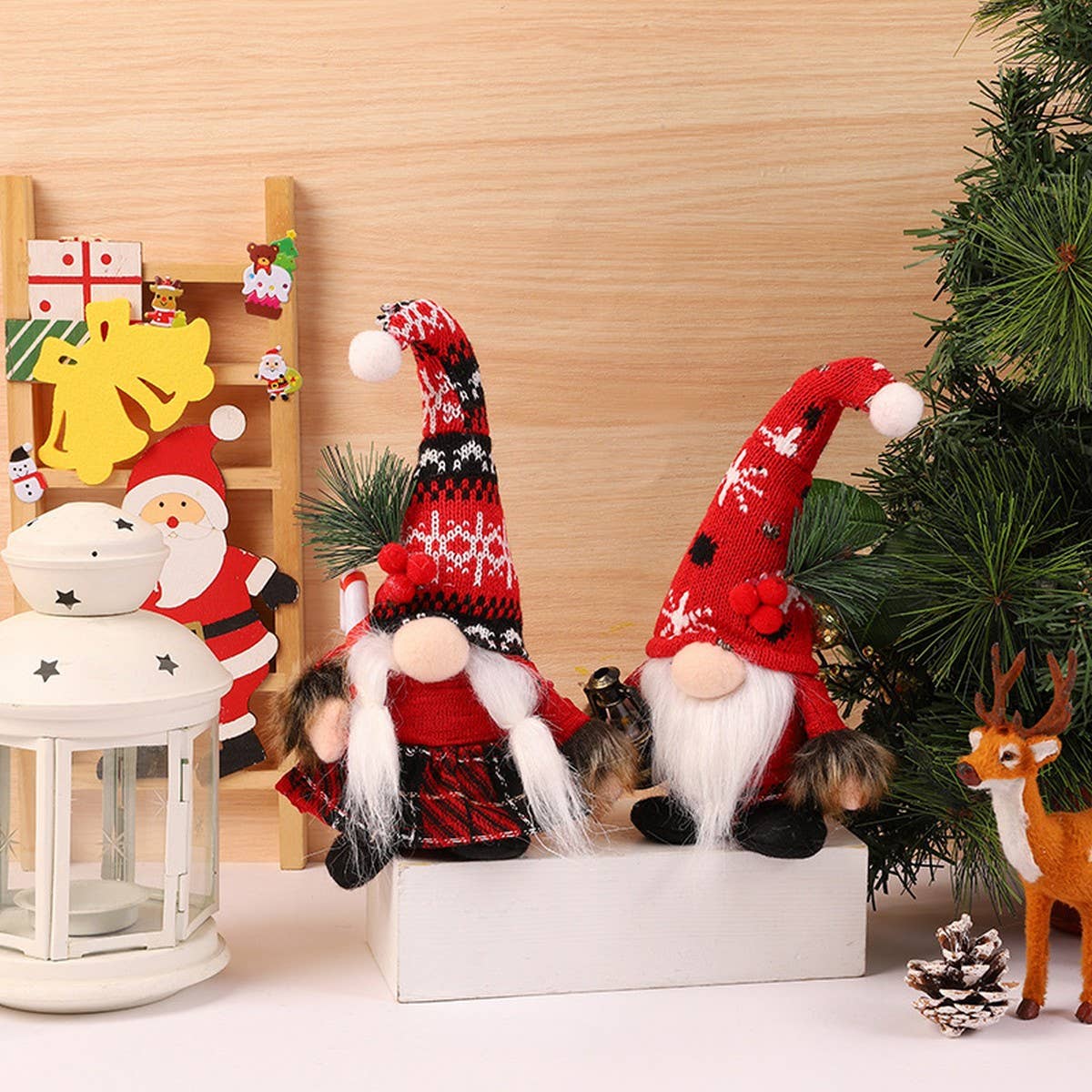 CHRISTMAS DECORATIONS DWARF FIGURINE DOLL ORNAMENTS