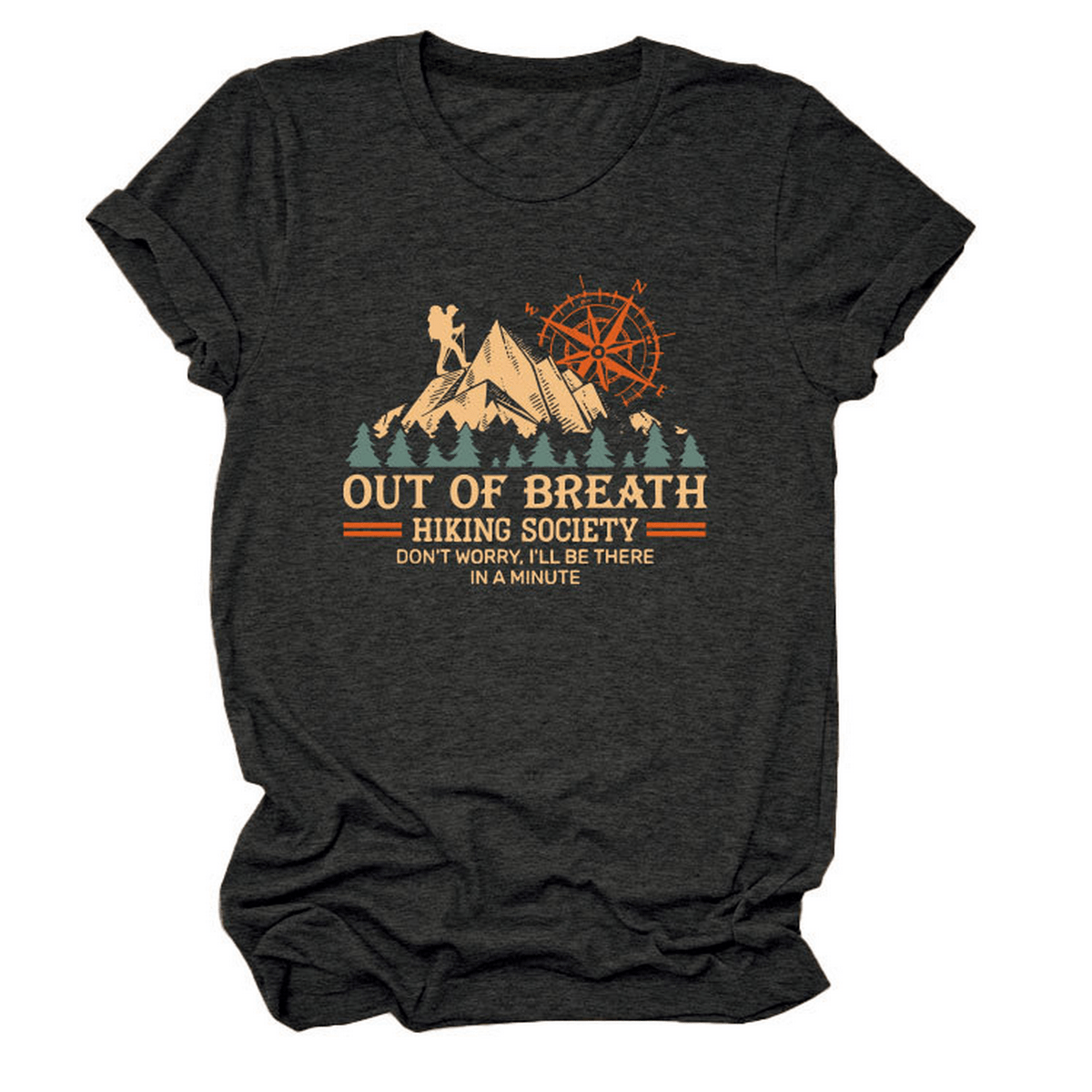 Comfy Crew Neck Tee – Hiking Quote for Women_CWTTS1523