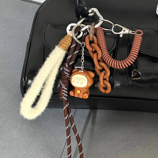 Cute Lilith Bear Braided Strap Keychain Gift