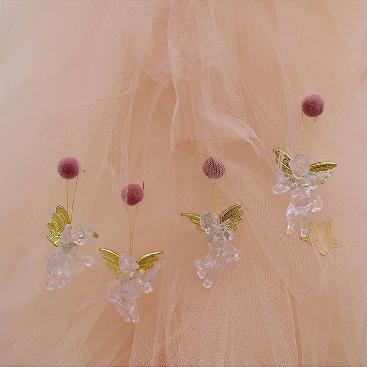 CWMM10182_CLEAR ANGEL HANGING ORNAMENTS FOR CHRISTMAS TREE