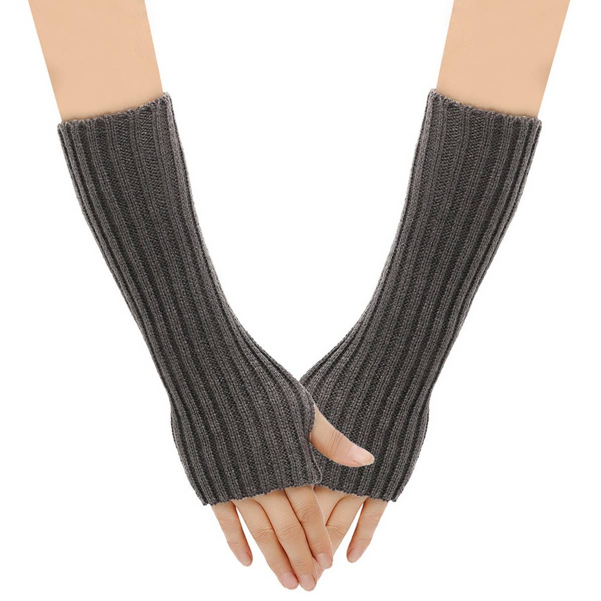 CWMM10077_KNIT FINGERLESS ARM WARMERS WOMEN