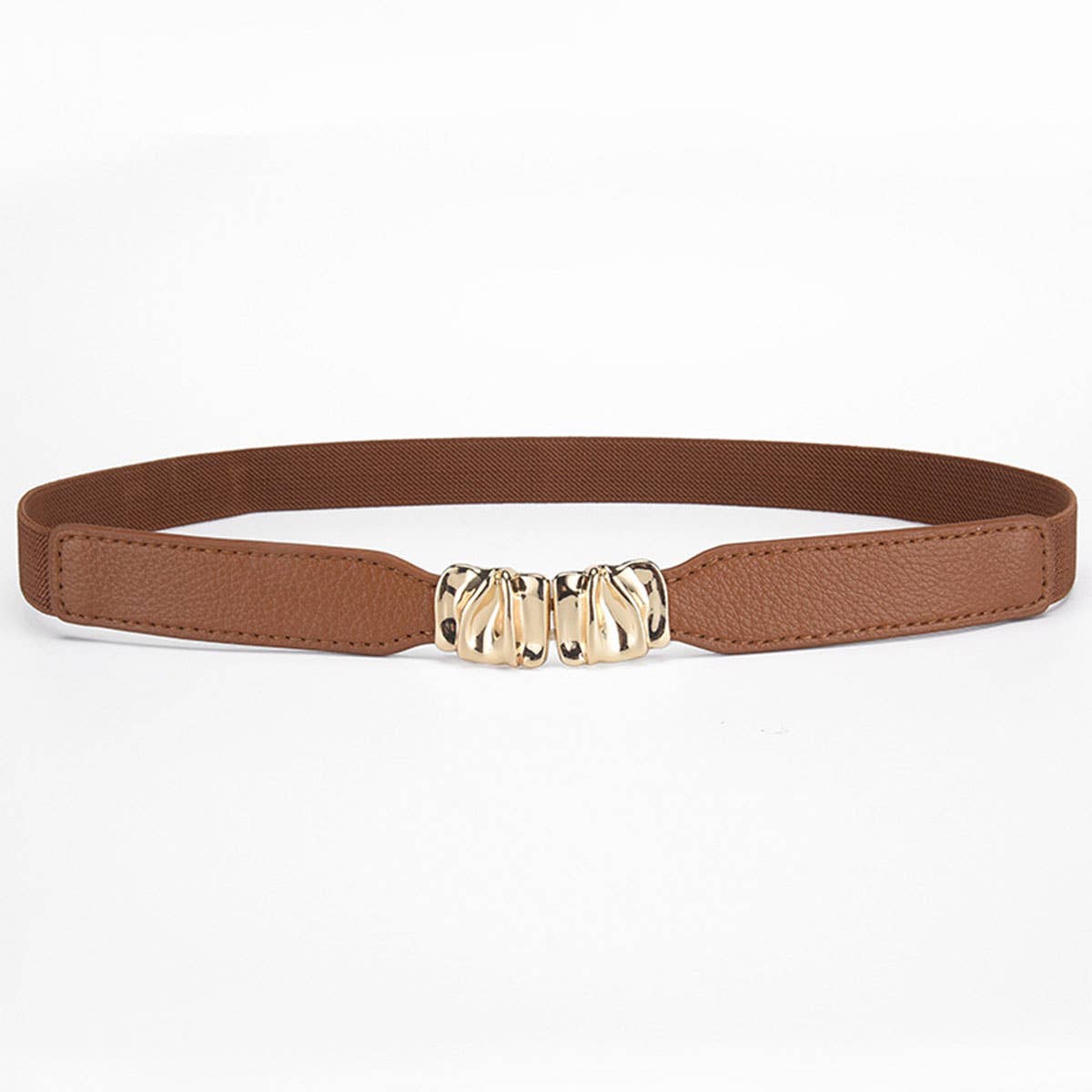Fashionable elastic elastic metal buckle belt
