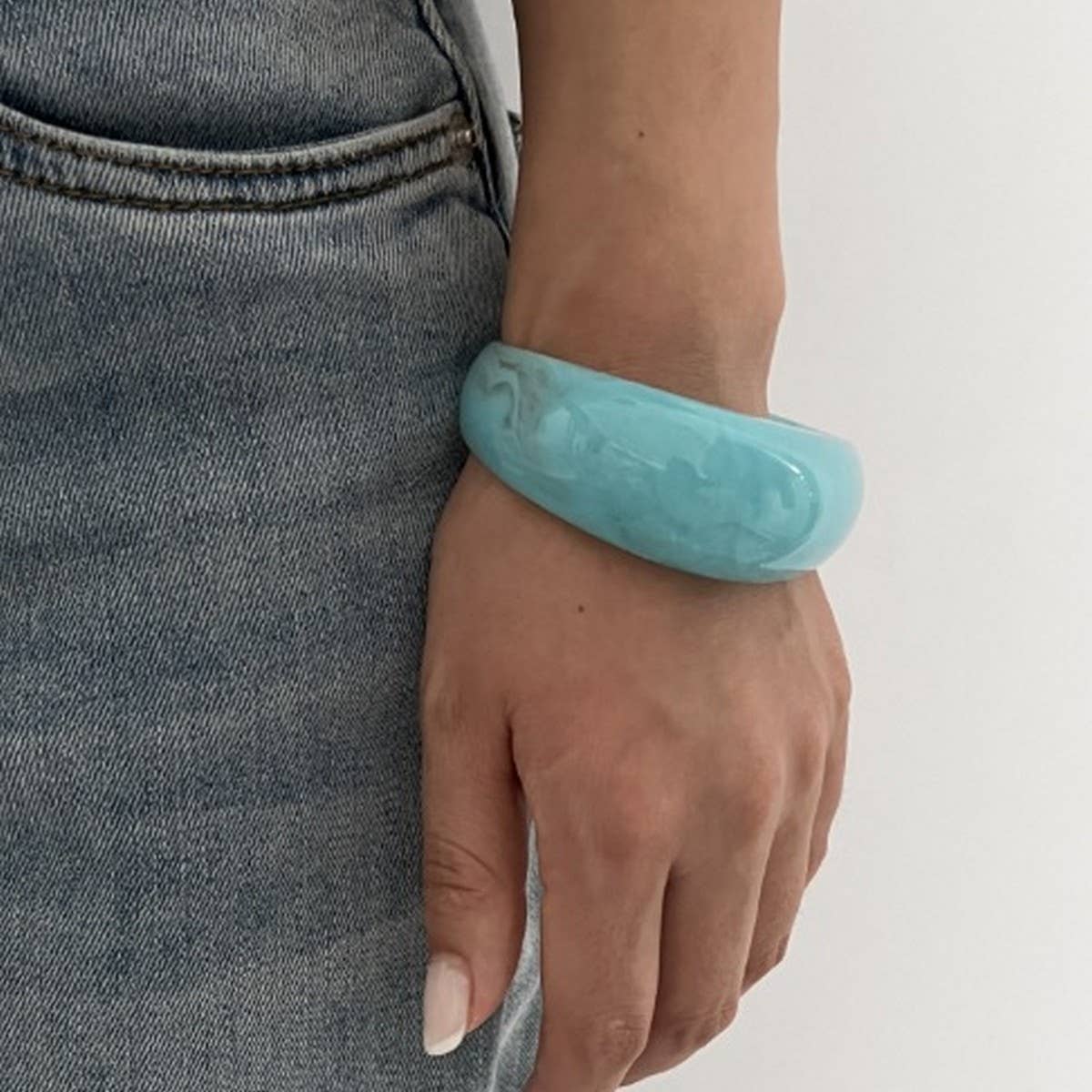 Textured Irregular Acrylic Cuff Bracelet
