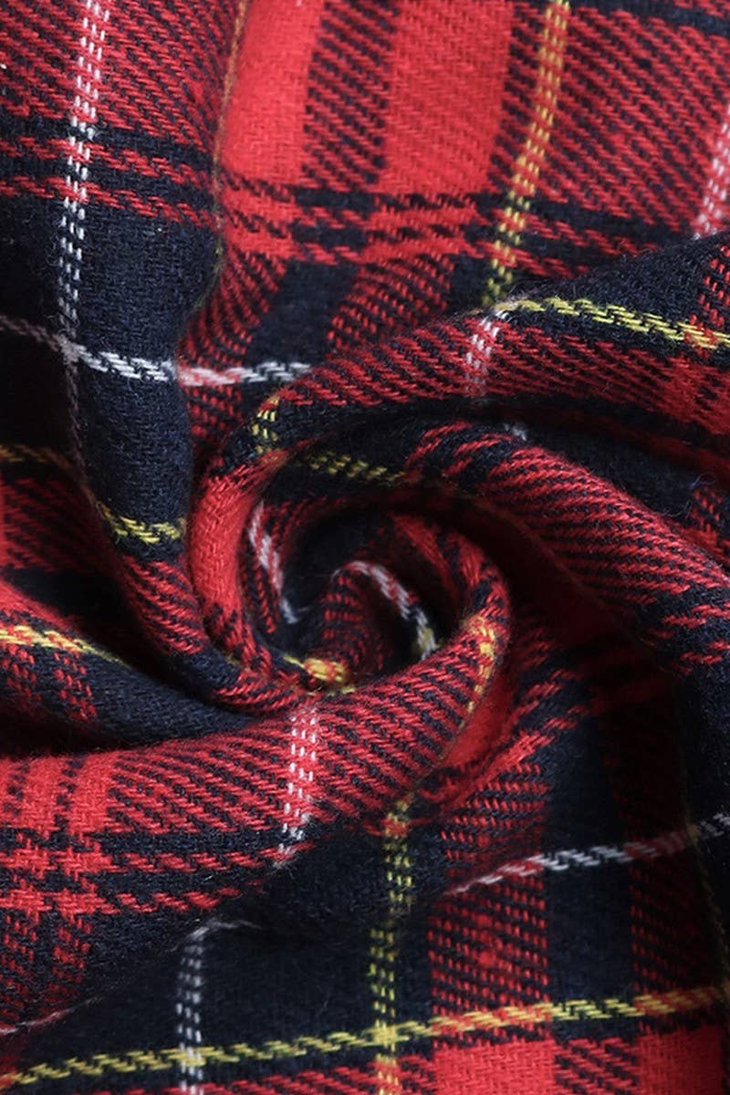 CWTBLL3710_NEW RETRO CASUAL PLAID SHIRT FOR SPRING AND AUTUM