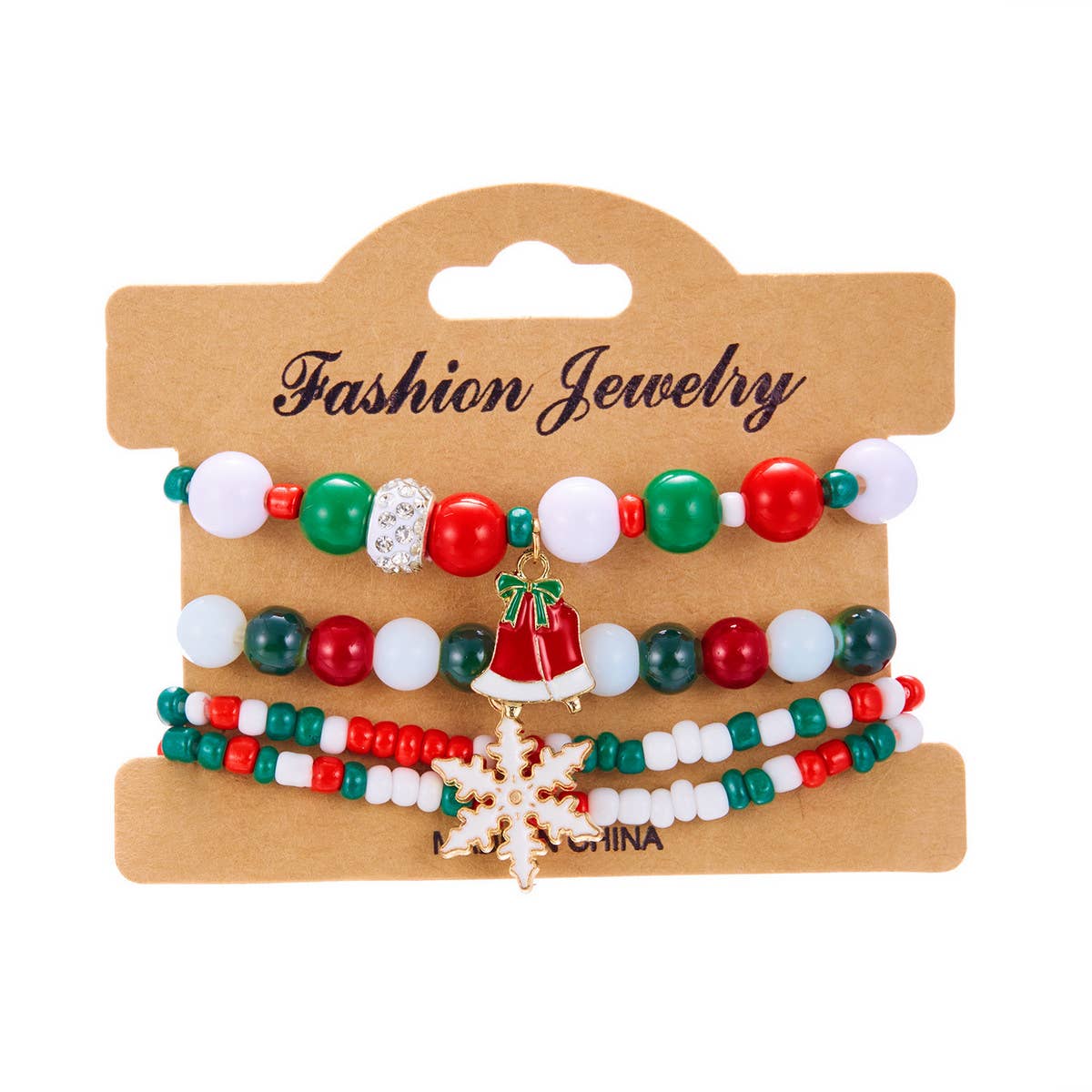 COLORFUL DIAMOND-STUDDED SNOWFLAKE ELASTIC BEADS