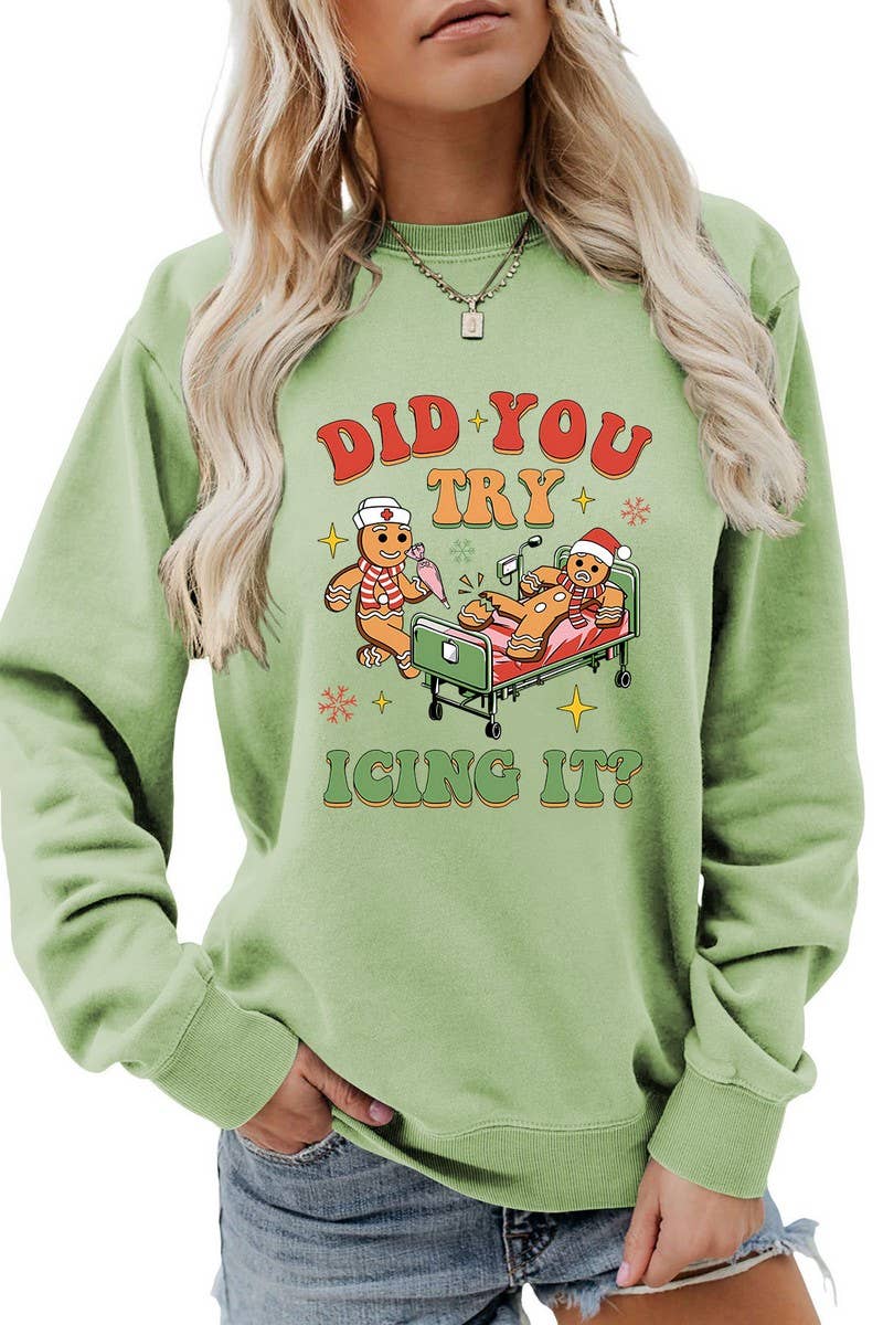 CWTBLL01331_FUNNY CHRISTMAS GRAPHIC LONG SLEEVE SWEATSHIRT