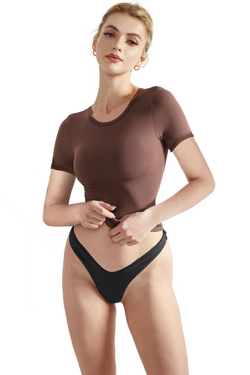 CWTBLS2209_CASUAL SLIM FIT SOLID SHORT SLEEVE PULLOVER TEE