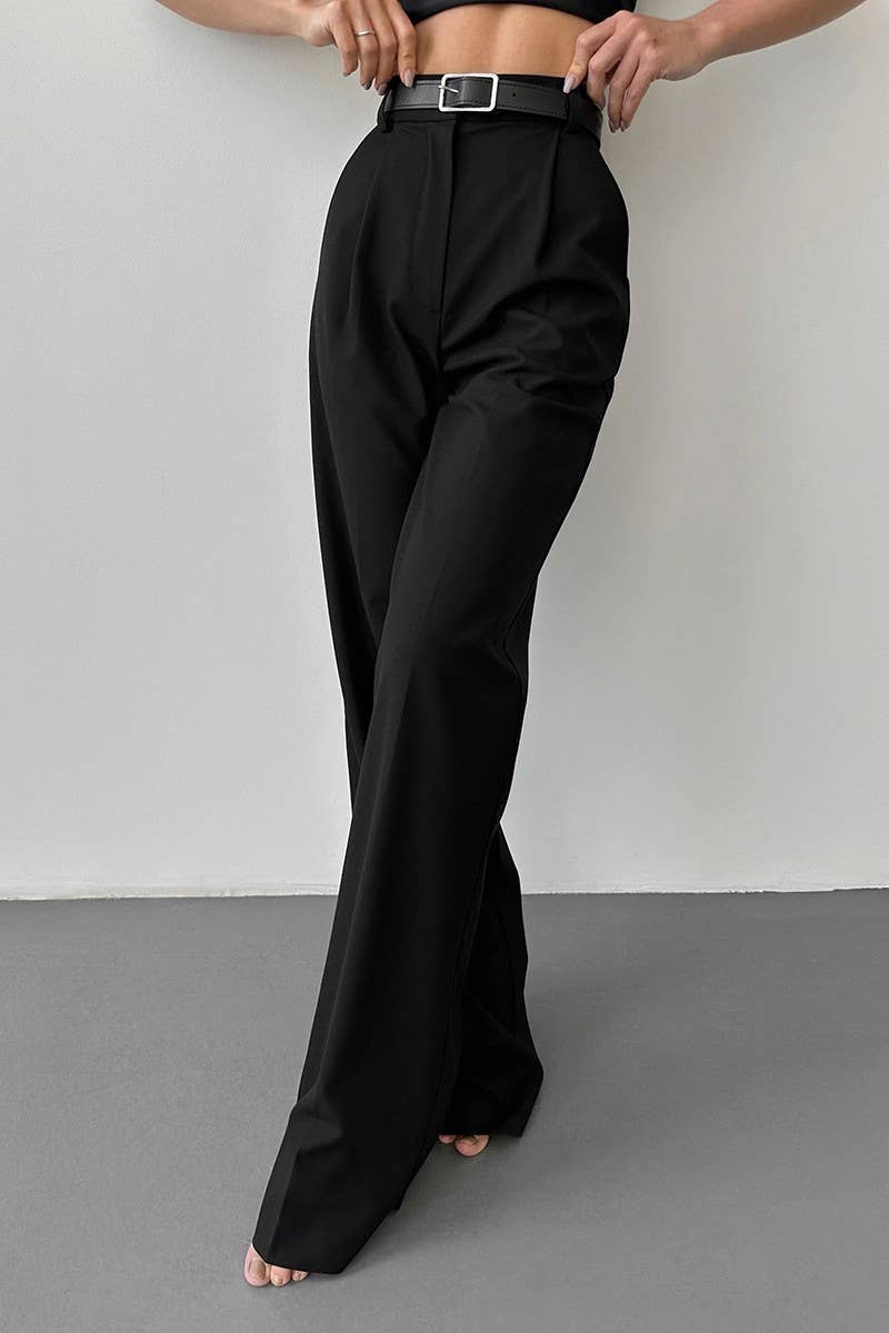 CWBLP2054_ELEGANT HIGH WAIST WIDE LEG OFFICE TROUSERS