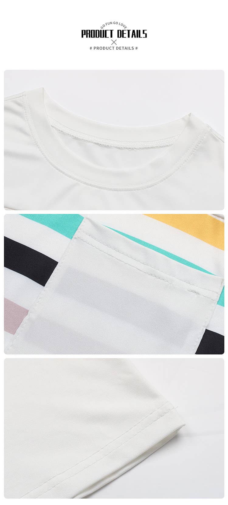 COLORFUL STRIPED SHORT-SLEEVED T-SHIRT