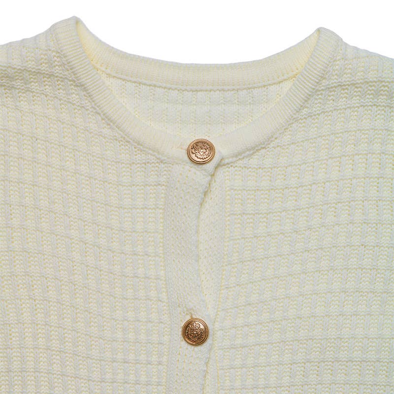 Casual Korean-style metal button cardigan