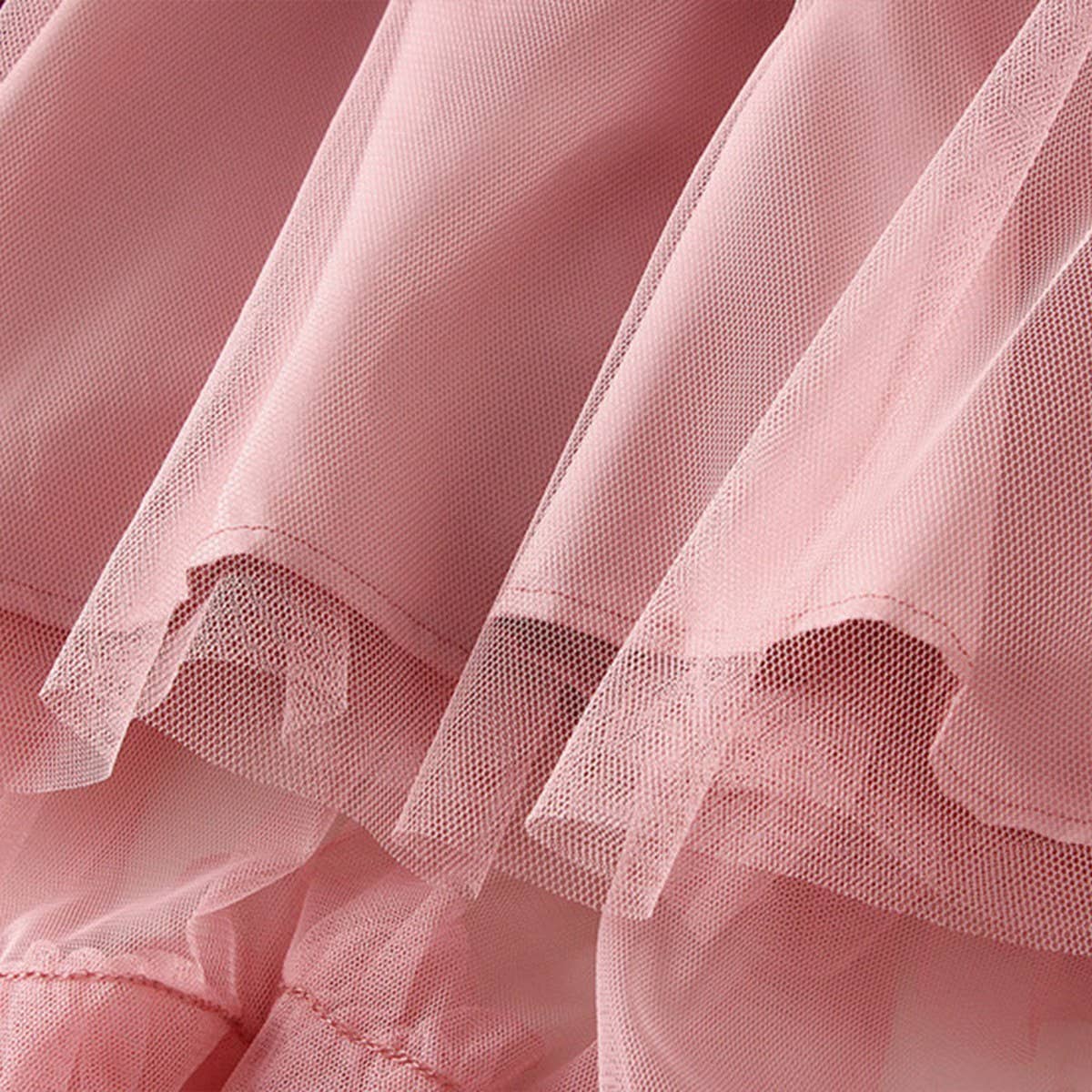 Candy Color Ruffle Tulle Irregular Midi Skirt_CWBMS0403