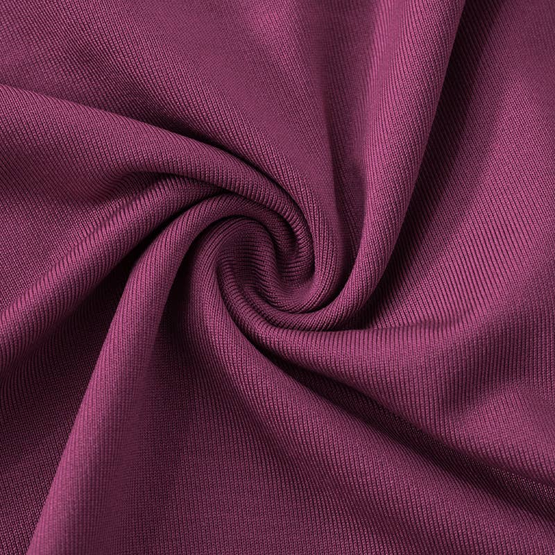 DIAGONAL NECK CROSS PLEATED SOLID COLOR TIGHT TOP