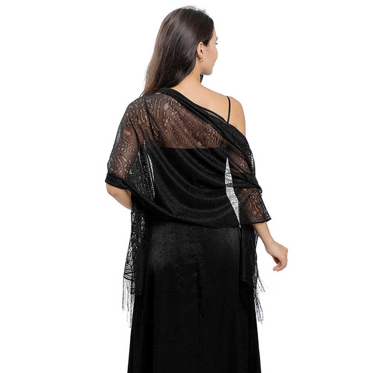 NEW FLOWER LACE EVENING SHAWL