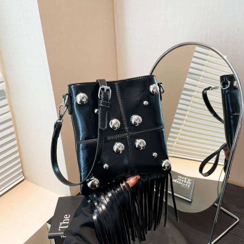 Personalized tassel trendy crossbody square bag