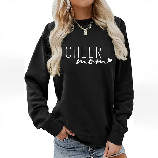 CWTSTL0492_WOMEN LETTER PRINT LONG SLEEVE CASUAL SWEATSHIRT