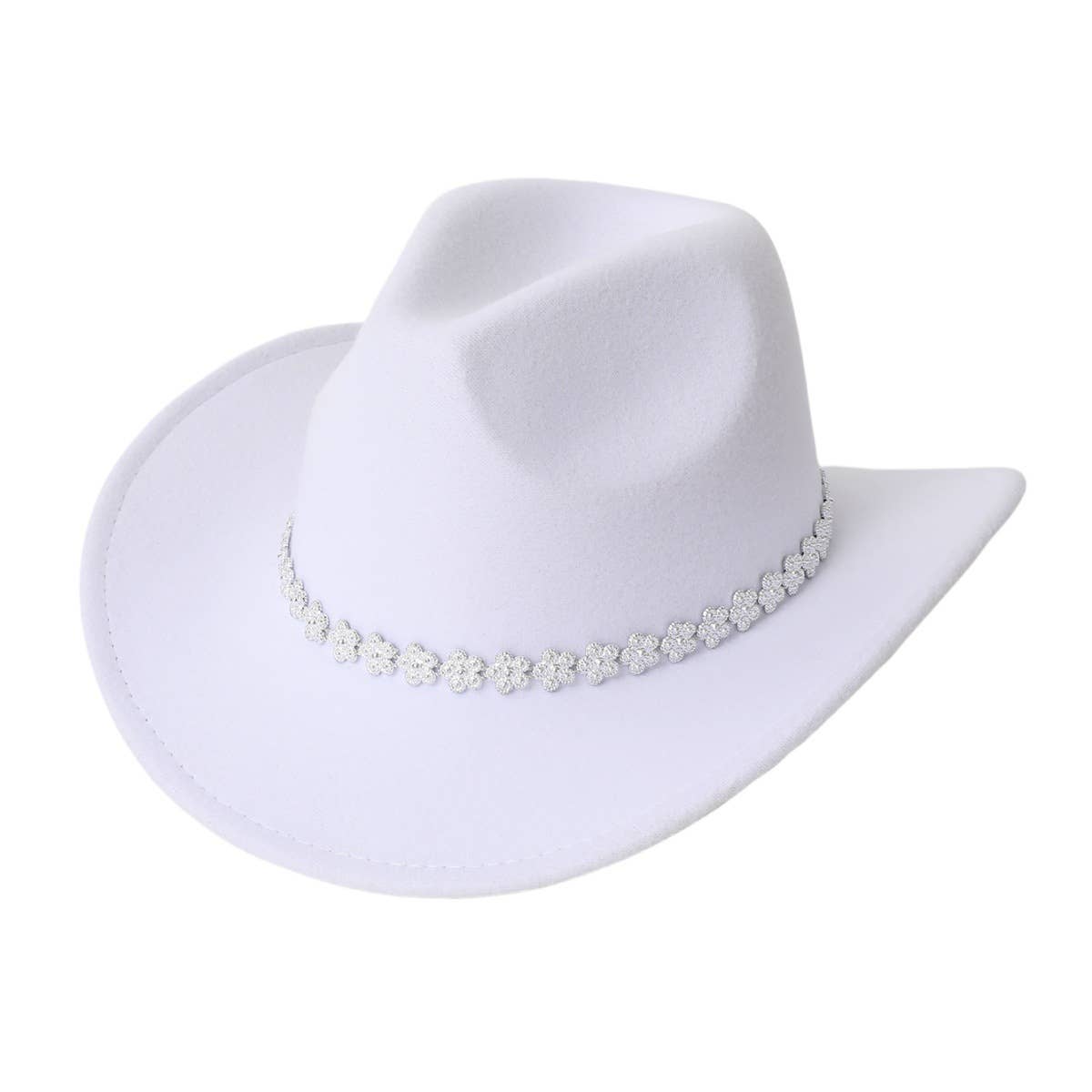 Western Party Felt Fedora Hat for Men and Women_CWAH3638