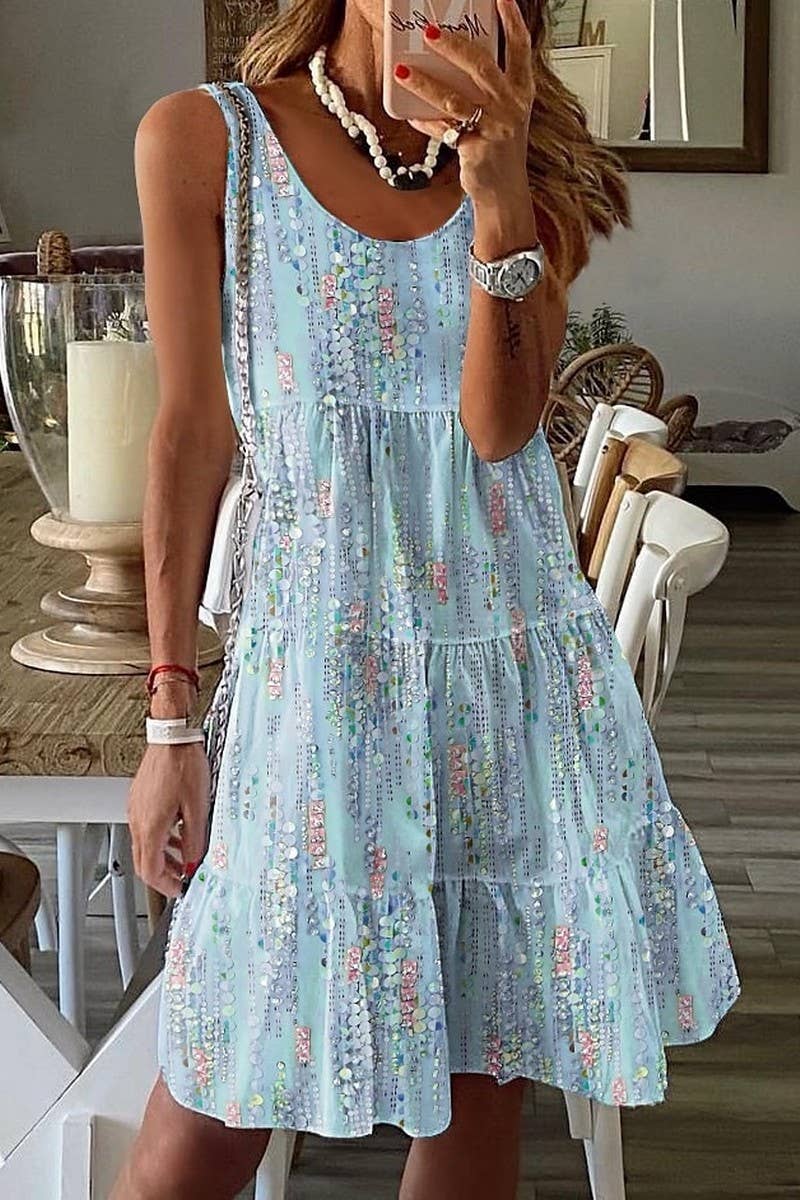 CWDHL0959_CASUAL FASHION SLEEVELESS MIDI DRESS