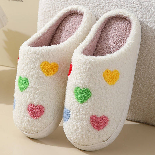NEW COLORFUL LOVE STYLE WINTER COTTON SLIPPERS