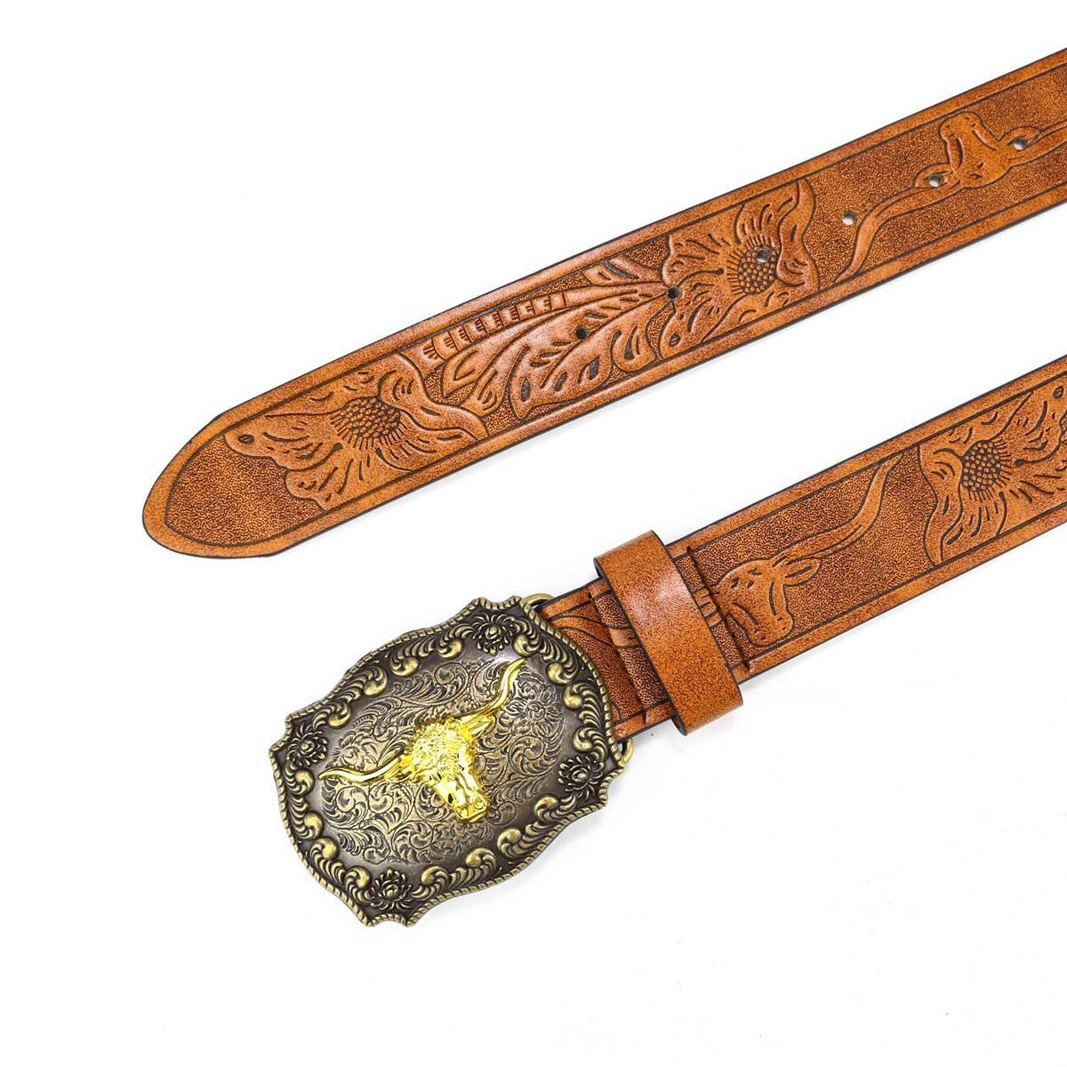 WESTERN COWBOY BELT COW HEAD BELT_CWABE0409