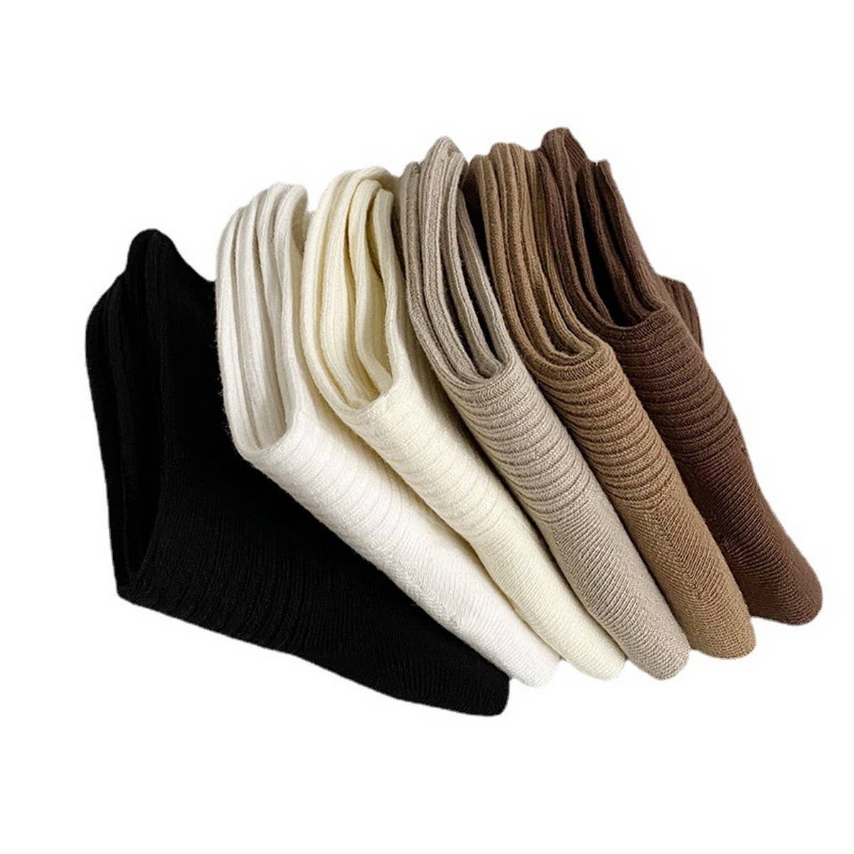 CWMS2491_MID-CALF SIMPLE RETRO STRIPED WOMEN'S SOCKS