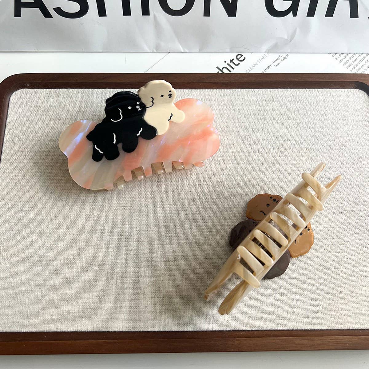 Cute Dog Acetate Hair Claw Clip ? Large Size