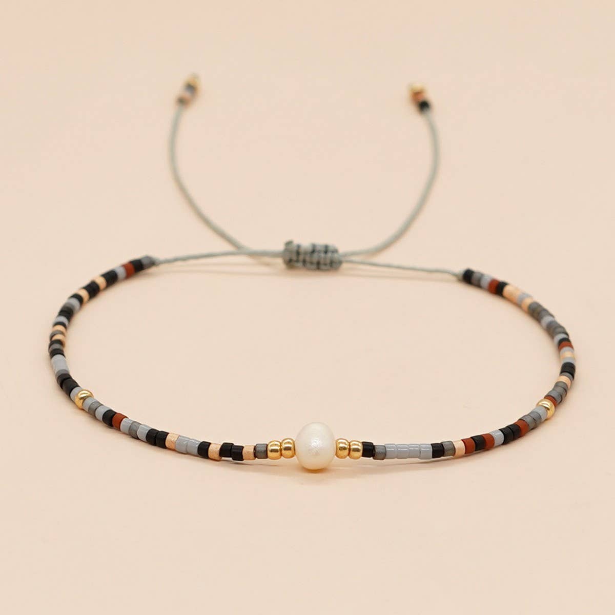 HAND-WOVEN FASHIONABLE RICE BEADS BRACELET_CWAB4621