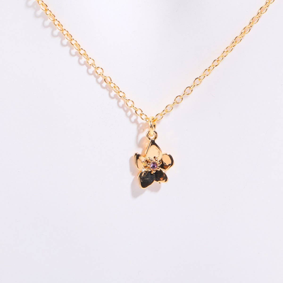 December birth flower pendant 3D necklace