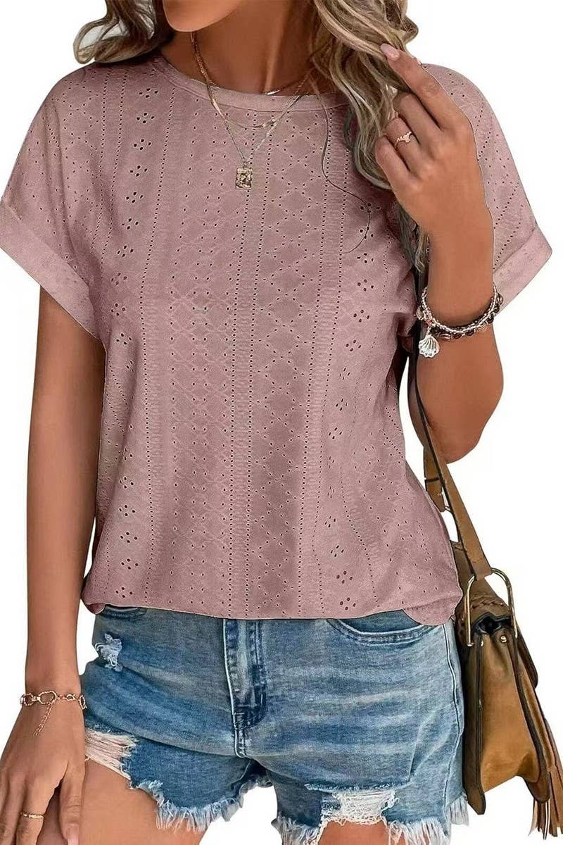 CWTTS1321_SUMMER NEW ROUND NECK LOOSE SHORT SLEEVE T-SHIRT