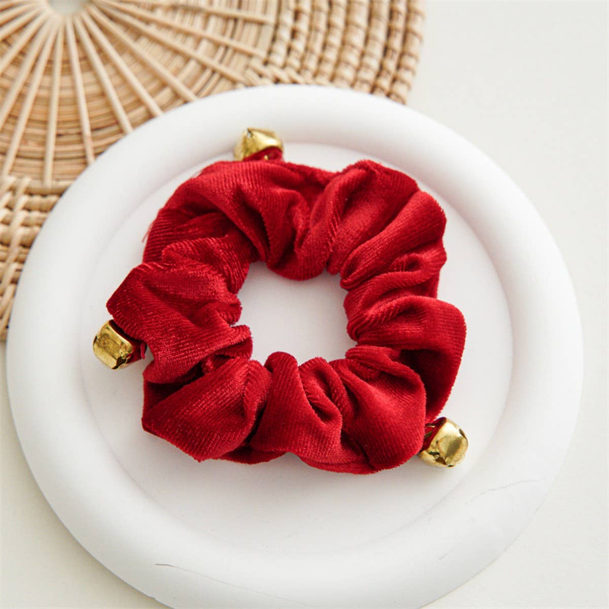 CHRISTMAS BELLS HAIR SCRUTCHIES
