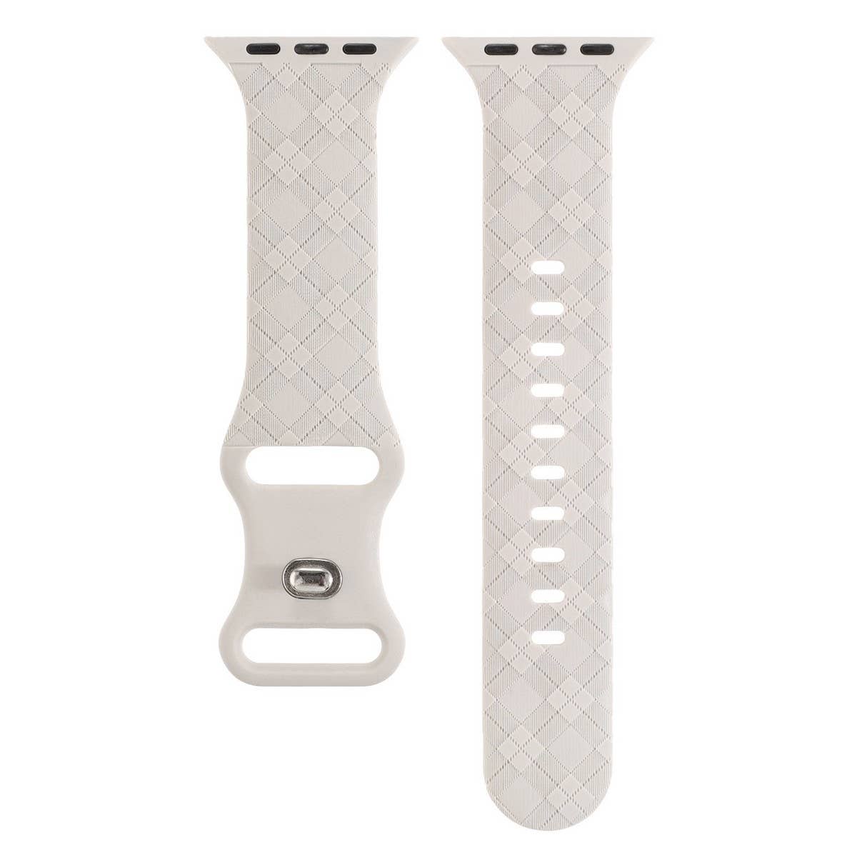 APPLE WATCH9-1 ENGRAVED CHECKERED SILICONE STRAP_CWWW0052