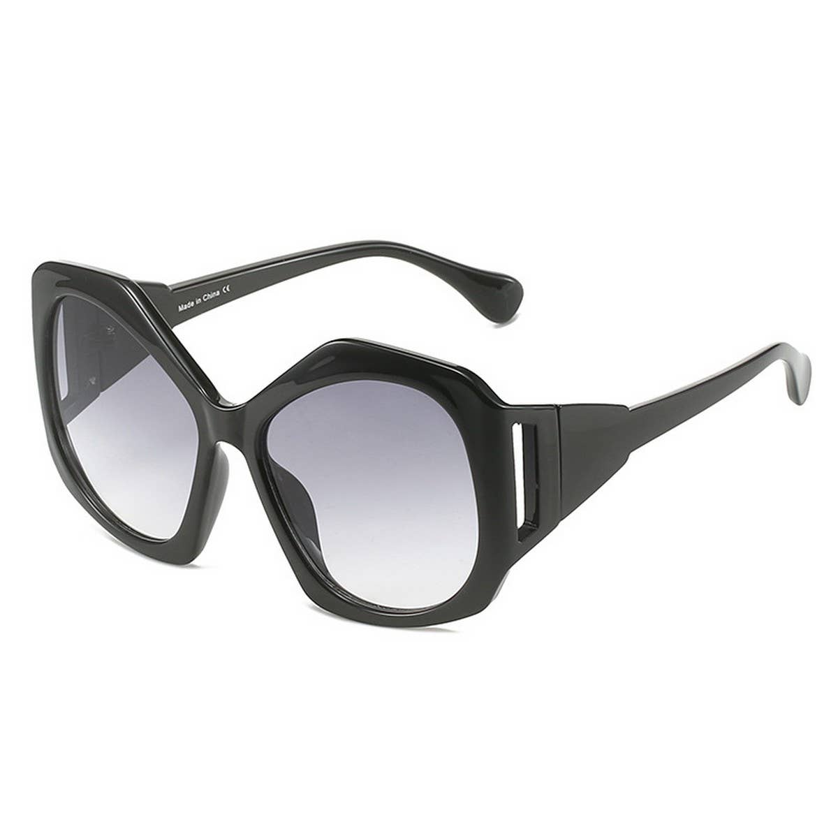 LARGE FRAME POLYGONAL FUTURISTIC TECHNOLOGY GLASSE