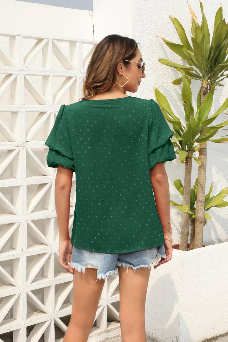 CWTBLS0811_LOOSE CASUAL VACATION T-SHIRT