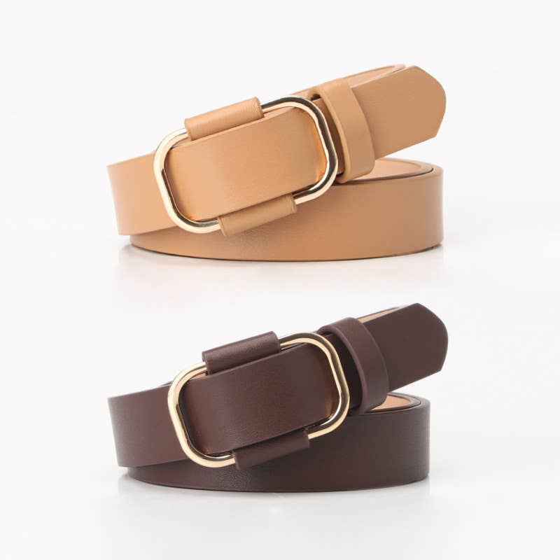 Elegant belt with no holes and free adjustment