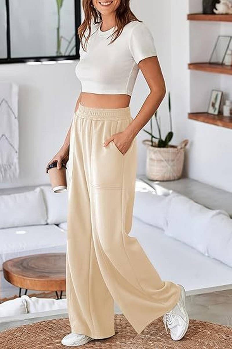CWBLP01043_CASUAL HIGH WAIST WIDE LEG PANTS