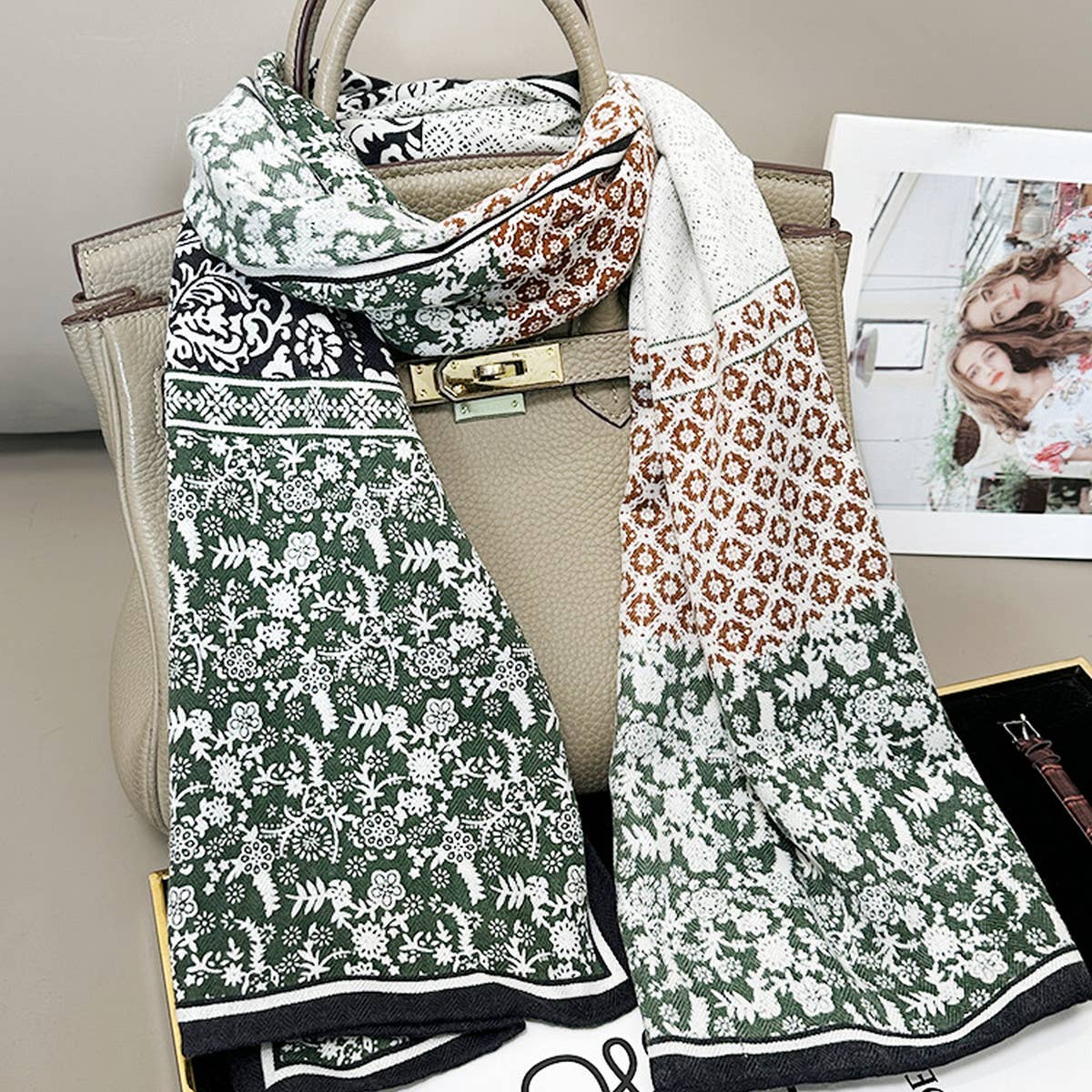 Vintage Multi-Functional Silk Scarf for Women