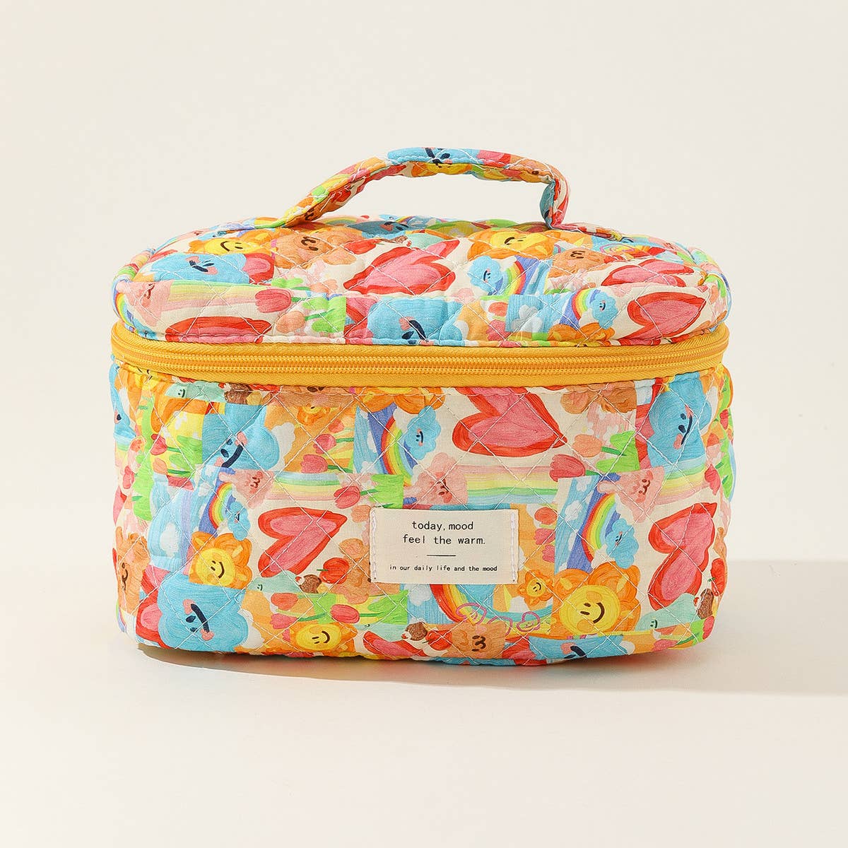 Cute Quilted Makeup Bag for Students & Travel_CWAB1032