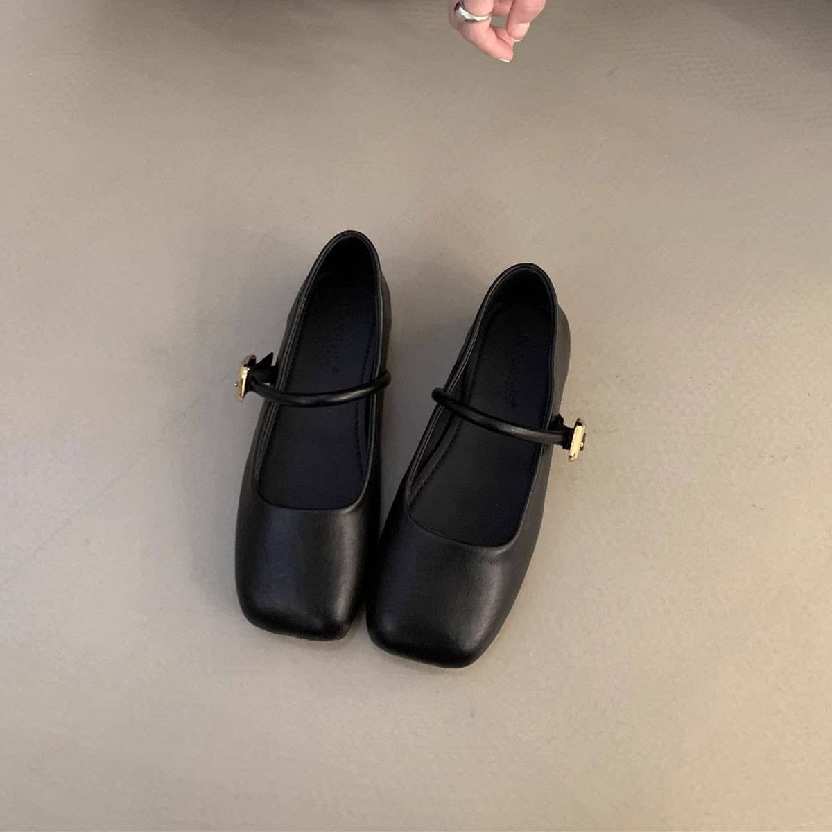 Vintage Square Toe Mary Jane Flats for Women