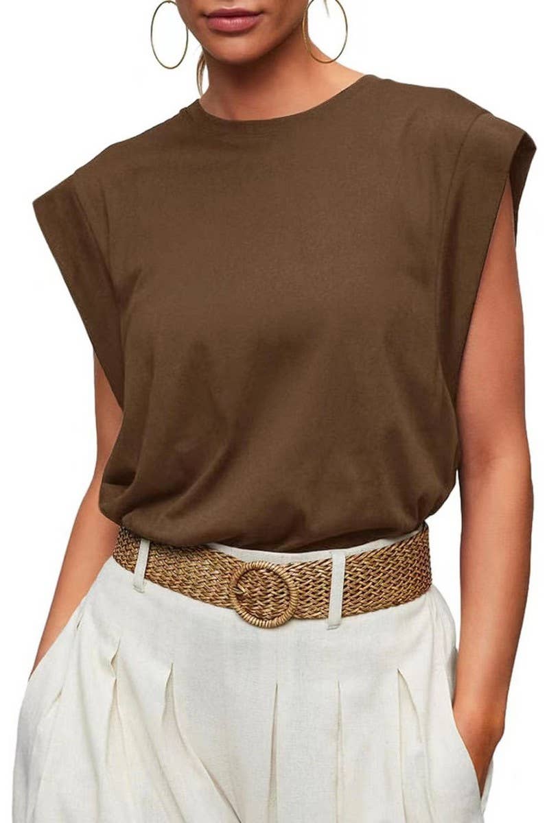 CWTTS1352_SUMMER ROUND NECK LOOSE CASUAL VEST TOP