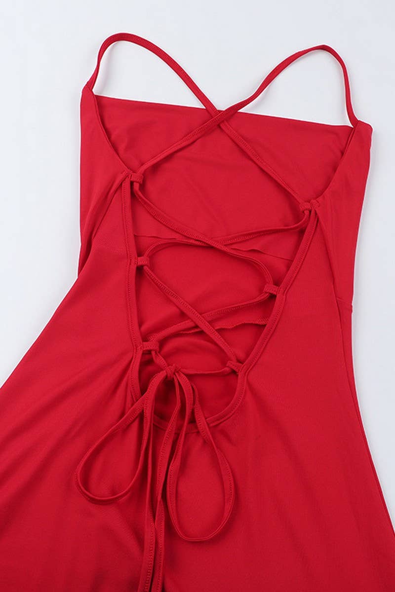 CWDHL0792_SOLID COWL NECK TIE?BACK BODYCON EVENING GOWN