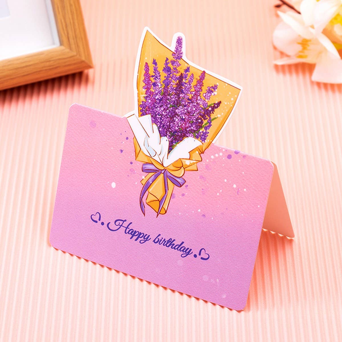 THREE-DIMENSIONAL BOUQUET FLOWER GREETING CARD