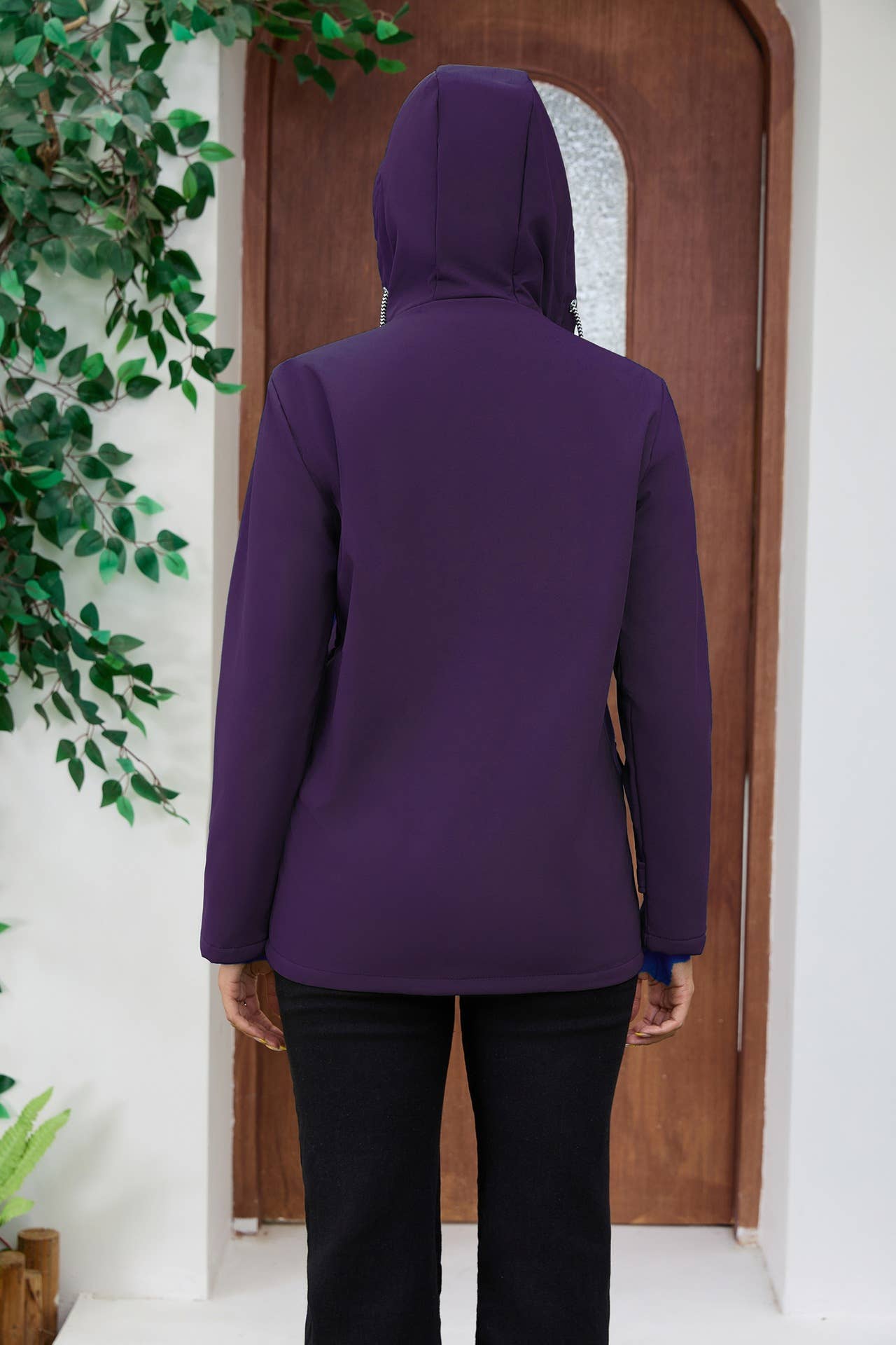 Composite fleece waterproof hooded jacket