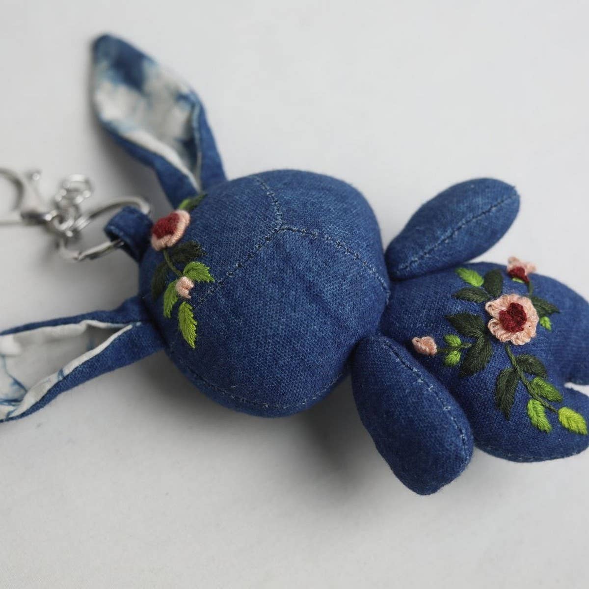 Handmade Rose Bear Plush Charm Doll Toy