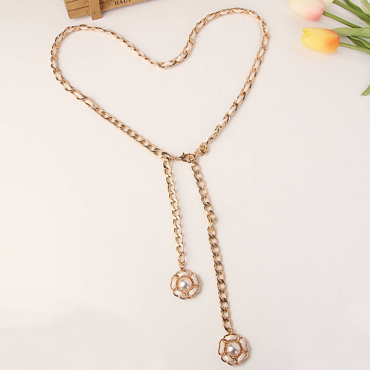 CWABE0944_FASHION PEARL PENDANT BELT