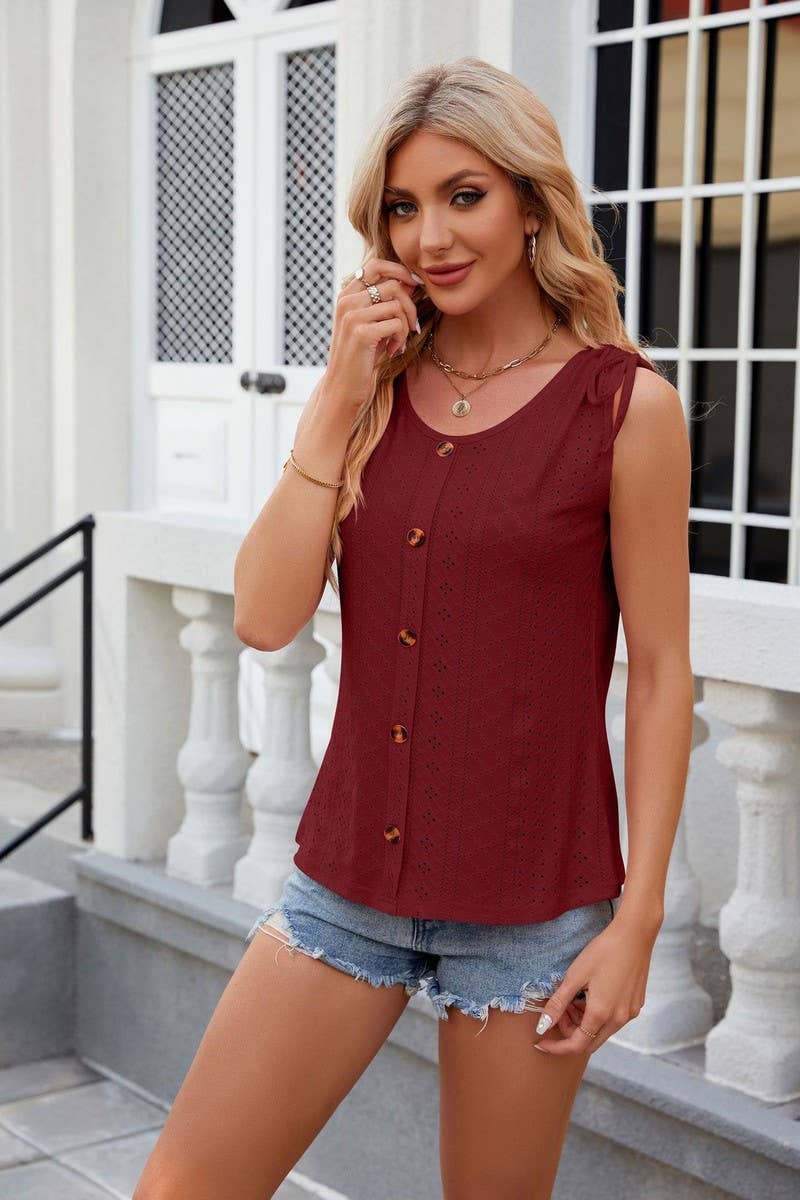 CWTTSL0234_Round Neck Sleeveless Knit Top