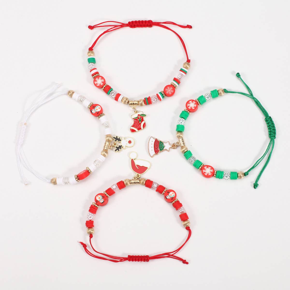 HAND-BEADED BRAIDED ADJUSTABLE BRACELET