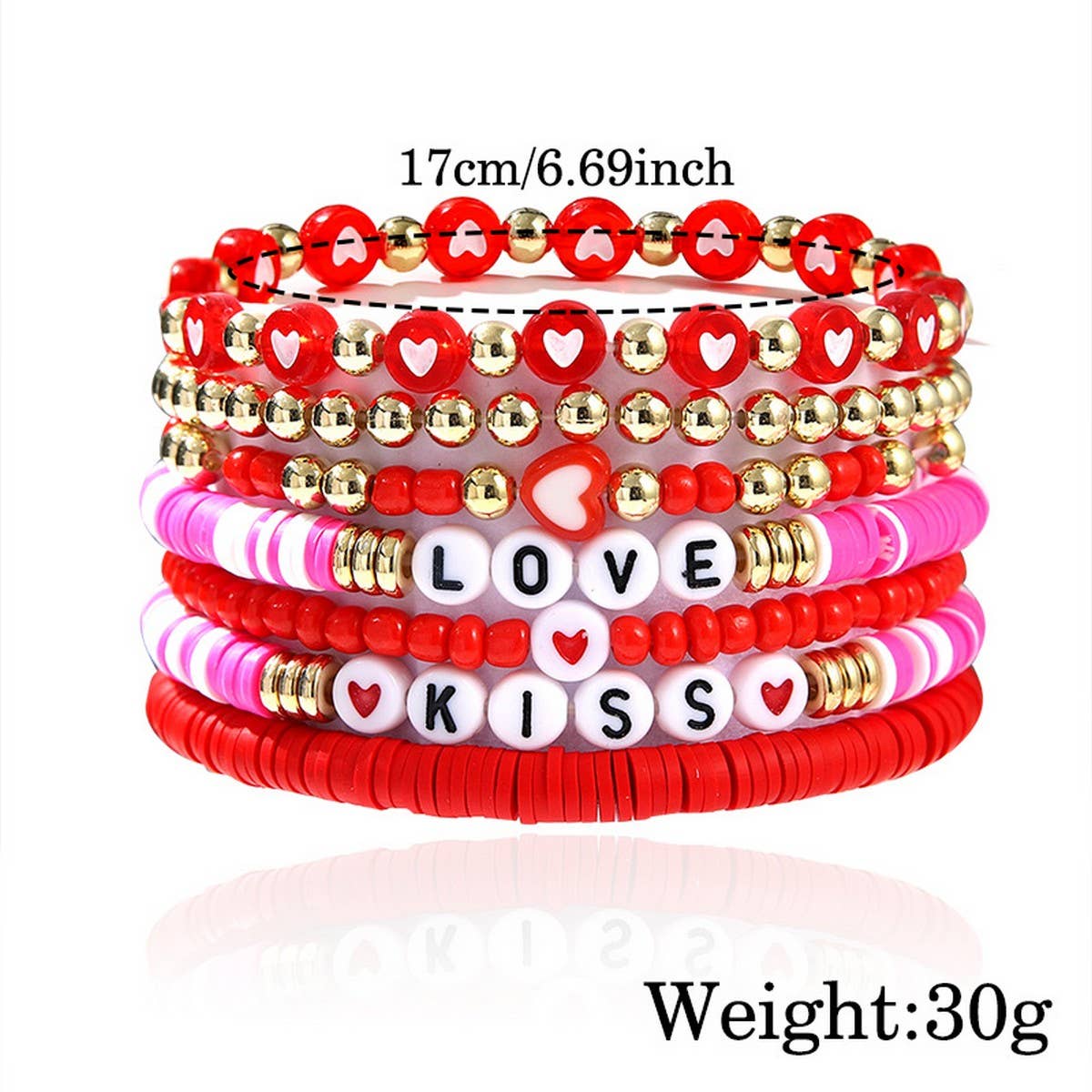 LOVE LOVE LOVE FRIENDSHIP GIFT HANDMADE BRACELET