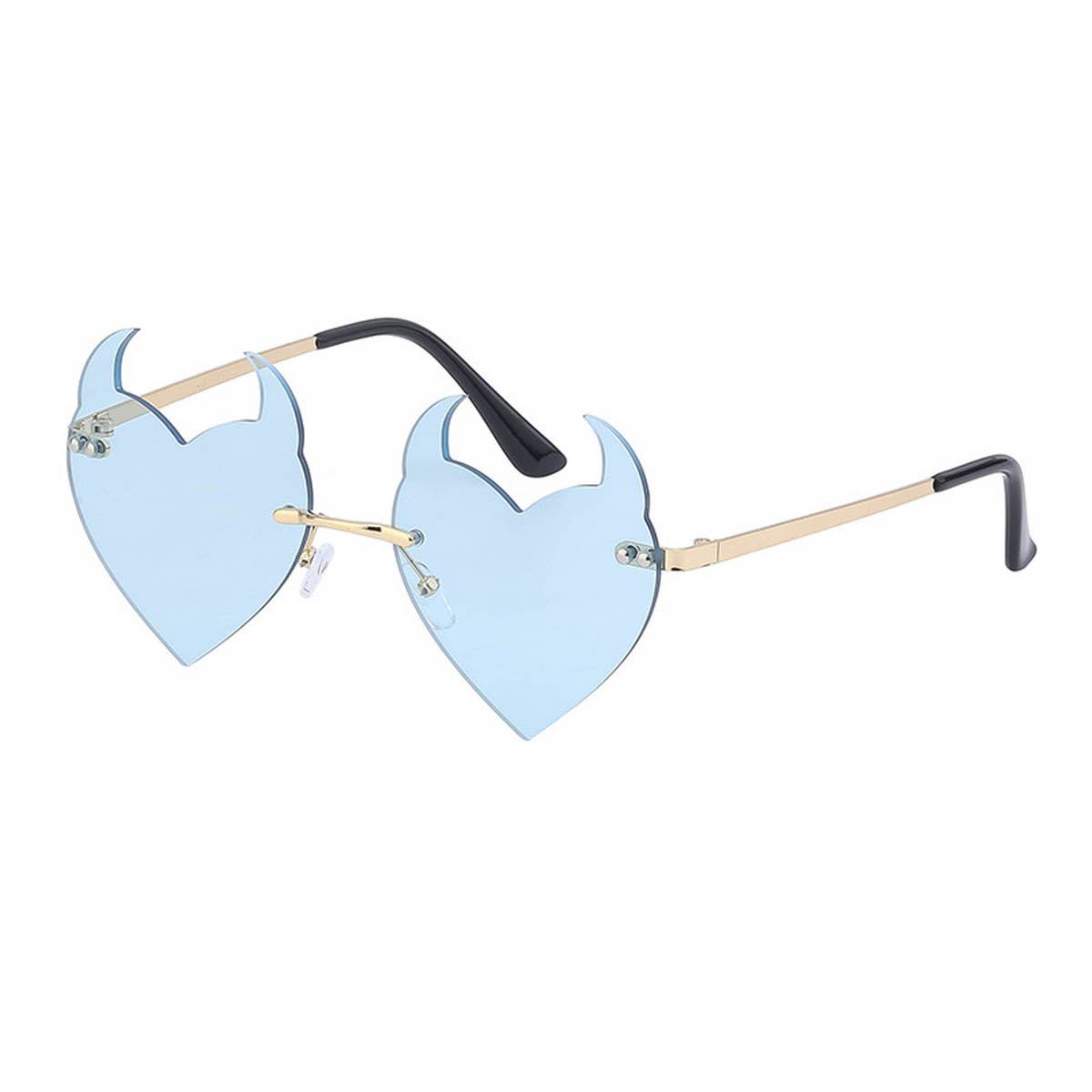 FASHIONABLE PERSONALITY DEVIL HORN LOVE SUNGLASSES