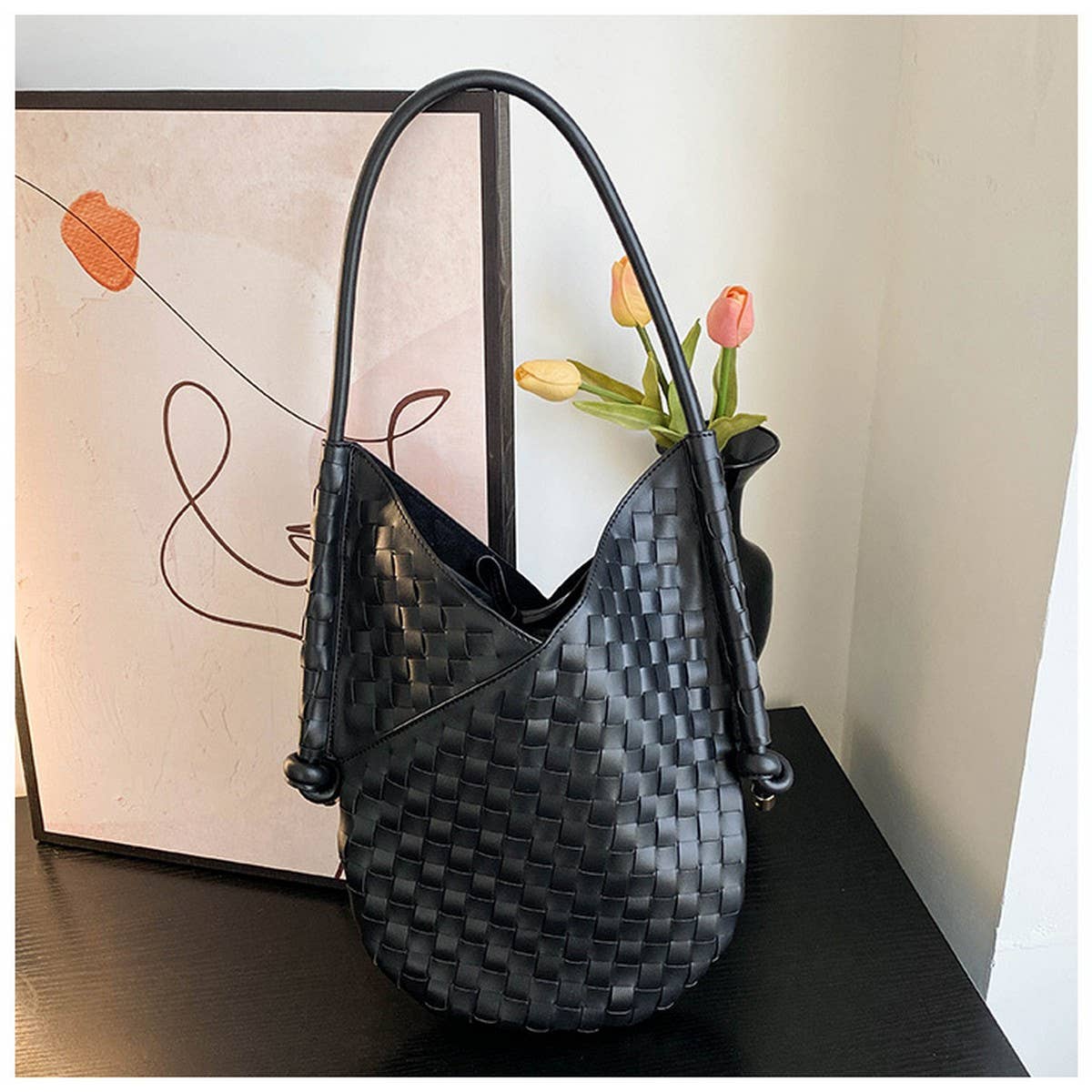 HAND-WOVEN BAG STYLISH STRAW ARMPIT BAG FOR WOMEN_CWAB1913