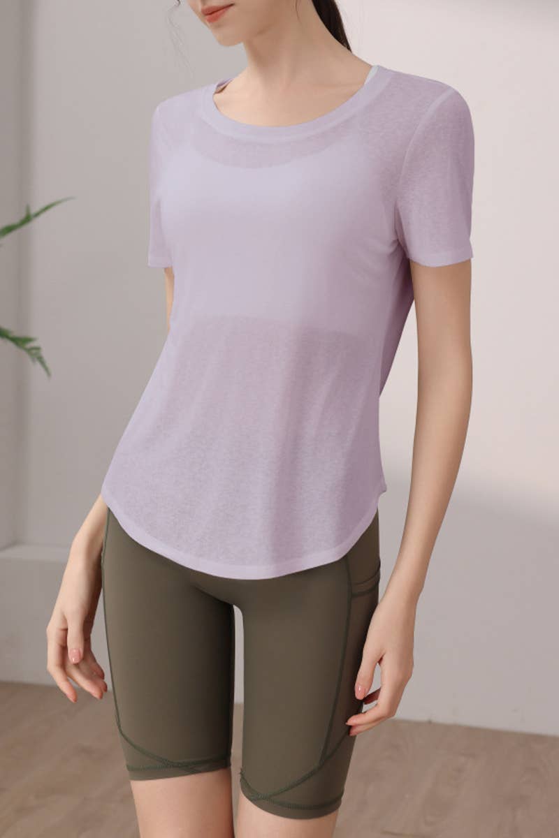 CWTTSL0371_NEW TENCEL SNOWFLAKE BACK SPORTS TOP