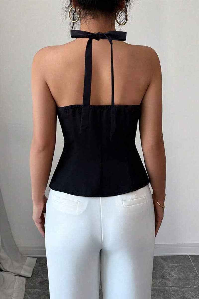 CWTTSL0442_SUMMER SEXY TEMPERAMENT HALTER NECK VEST